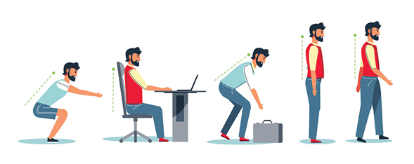Posturas correctas para la ergonomía 
